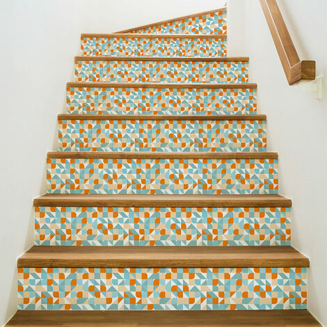 Stickers adhésifs escalier carrelages contremarche - ASLONUG - 2 bandes de 19x133cm (1/3)
