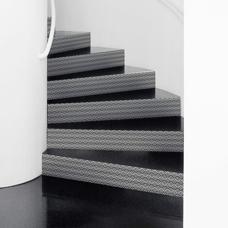 Stickers adhésifs escalier carrelages contremarche - KAJ - 2 bandes de 19x133cm (1/3)