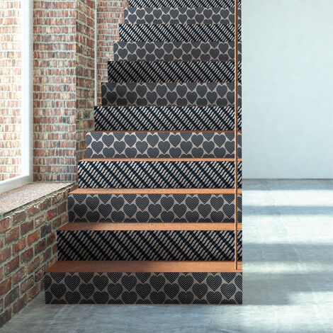 Stickers adhésifs escalier carrelages contremarche - KAKADEG - 2 bandes de 19x133cm (1/3)