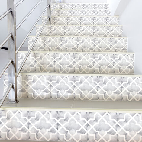 Stickers adhésifs escalier carrelages contremarche - FANIGA - 2 bandes de 12.5x90cm (1/5)
