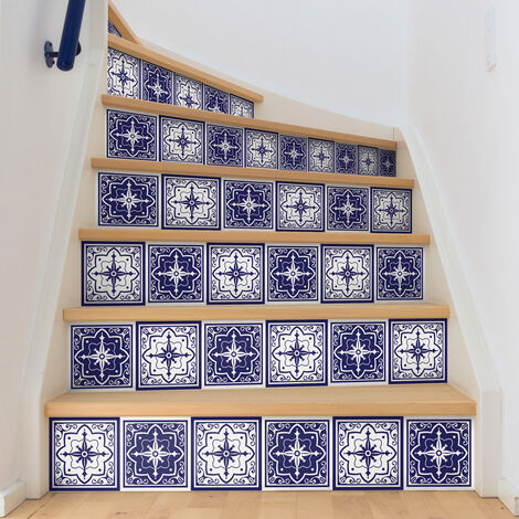 Stickers adhésifs escalier carrelages contremarche - NAZARIO - 2 bandes de 19x133cm (1/3)