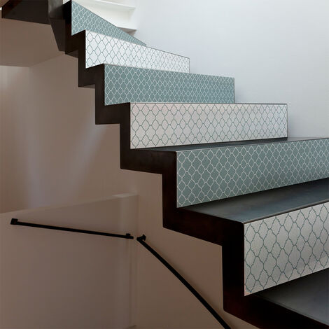 Stickers adhésifs escalier carrelages contremarche - VIDAR - 2 bandes de 19x133cm (1/3)