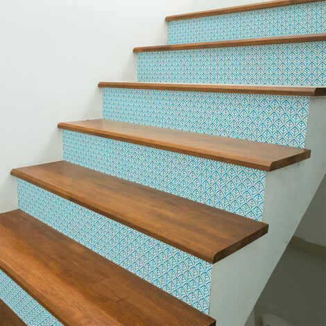 Stickers adhésifs escalier carrelages contremarche - DERIKE - 2 bandes de 12.5x87.5cm (1/3)