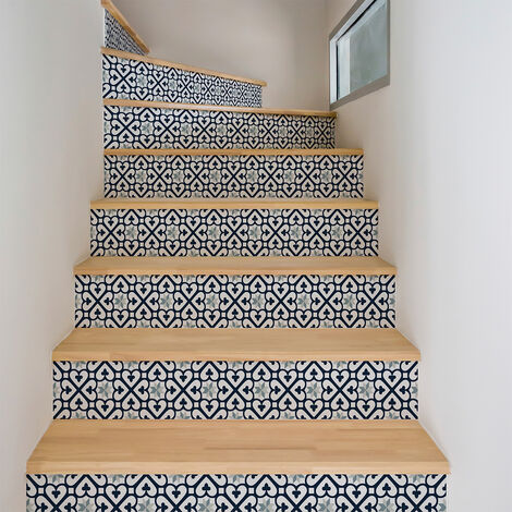 Stickers adhésifs escalier carrelages contremarche - GIOVANNIO - 2 bandes de 12.5x87.5cm (1/3)