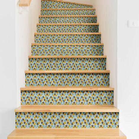 Stickers adhésifs escalier carrelages contremarche - ALGOT - 2 bandes de 12.5x90cm (1/3)