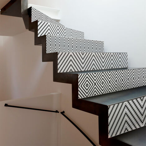 Stickers adhésifs escalier carrelages contremarche - THORA - 2 bandes de 12.5x87.5cm (1/3)