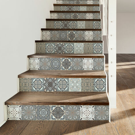 Stickers adhésifs escalier carrelages contremarche - INGA - 2 bandes de 19x133cm (1/3)