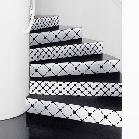 Stickers adhésifs escalier carrelages contremarche - SANELA - 2 bandes de 19x133cm (1/3)