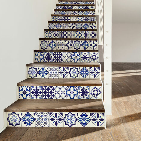 Stickers adhésifs escalier carrelages contremarche - HARISIA - 2 bandes de 19x133cm (1/3)