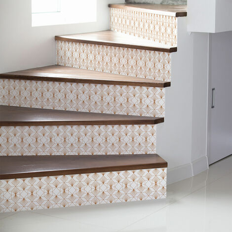 Stickers adhésifs escalier carrelages contremarche - GREGERS - 2 bandes de 19x133cm (1/3)