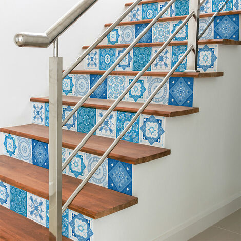 Stickers adhésifs escalier carrelages contremarche - ANNELORE - 2 bandes de 12.5x87.5cm (1/3)