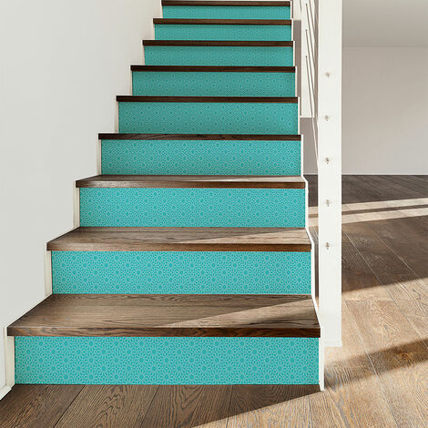 Stickers adhésifs escalier carrelages contremarche - METTEN - 2 bandes de 12.5x87.5cm