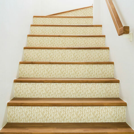 Stickers adhésifs escalier carrelages contremarche - MARGARETHE - 2 bandes de 19x133cm (1/3)