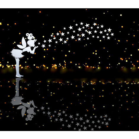 Sticker miroir Fée et 42 étoiles - Autocollants stickers adhésifs effet miroir (1/5)