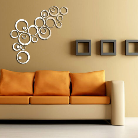 Sticker miroir Anneaux designs - Autocollants stickers adhésifs effet miroir (1/5)
