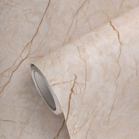 Rouleau adhésif sol marbre rose étanche 60cm x 4m – Anti-dérapant – Vinyle haute qualité pour surfaces lisses - 60cmx4m (1/5)