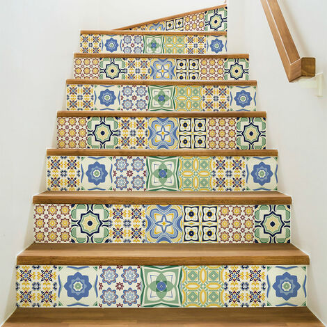 Stickers adhésifs escalier carrelages contremarche - SEPHIRA - 2 bandes de 12.5x87.5cm (1/3)