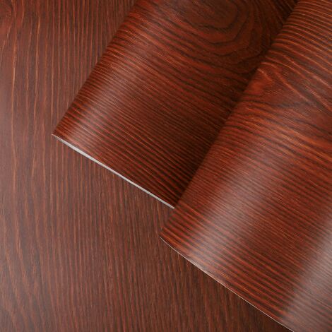 Rouleau adhésif vinyle bois noyer foncé 60cm x 1m – Résistant à l'eau et aux UV – Pour meubles et surfaces lisses - 60cmx1m