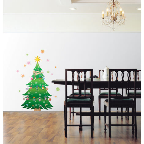 Sticker Arbre de Noël - Autocollants stickers adhésifs noël - décoration fêtes (1/2)