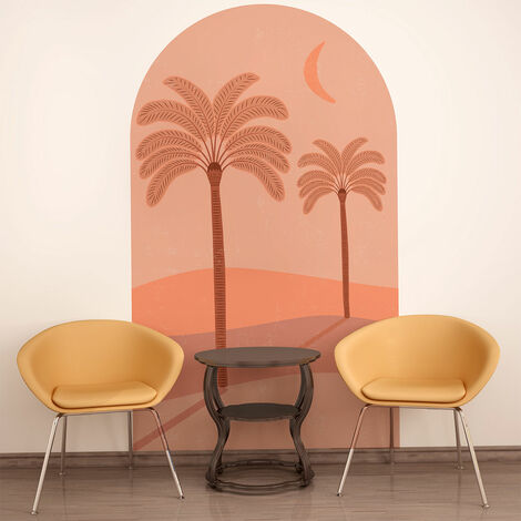 Papier peint intissé pré-encollé fresques géantes - ARCHE PALMIERS DU DÉSERT - 200x120cm (1/5)