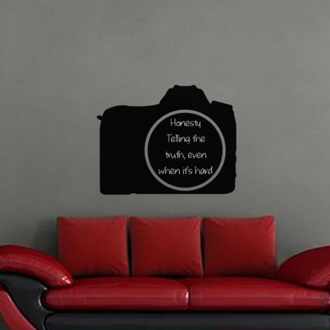 Sticker ardoise tableau noir - stickers muraux adhésif effaçable - DESIGN APPAREIL PHOTO - 40x50cm (1/4)
