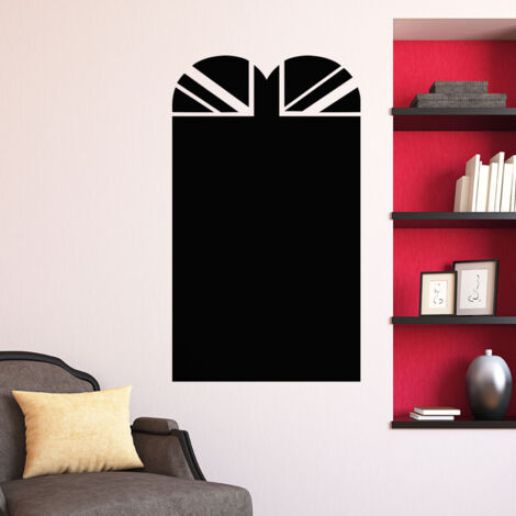 Sticker ardoise tableau noir - stickers muraux adhésif effaçable - DESIGN PORTE - 50x30cm (1/3)