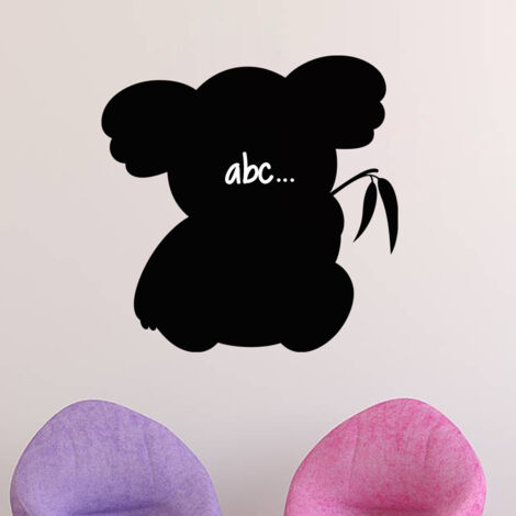Sticker ardoise tableau noir - stickers muraux adhésif effaçable - SILHOUETTE COALA - 30x30cm (1/3)