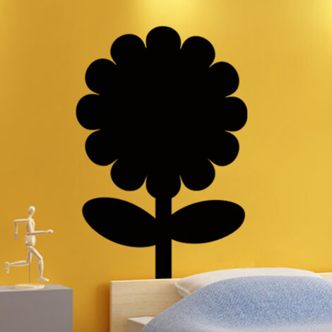 Sticker ardoise tableau noir - stickers muraux adhésif effaçable - DESIGN TOURNESOL - 40x30cm (1/3)