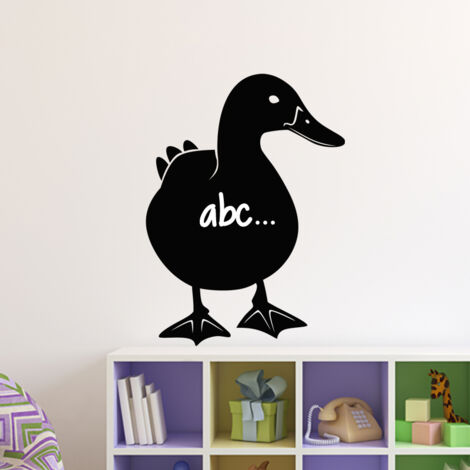 Sticker ardoise tableau noir - stickers muraux adhésif effaçable - SILHOUETTE CANARD - 30x20cm (1/3)
