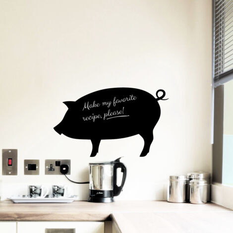 Sticker Ardoise Tableau Noir Effaçable - Autocollant Mural Souris - H30 X L35 Cm - Idéal Chambre Enfant, Bureau
