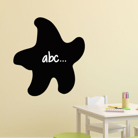 Sticker ardoise tableau noir - stickers muraux adhésif effaçable - CARICATURE ÉTOILE DE MER - 30x30cm (1/3)