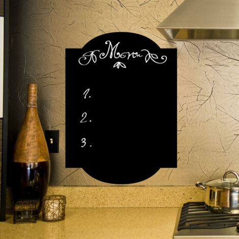 Sticker ardoise tableau noir - stickers muraux adhésif effaçable - FORME CLASSIQUE - 40x30cm (1/3)
