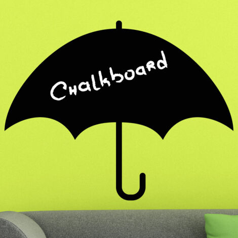 Sticker ardoise tableau noir - stickers muraux adhésif effaçable - PARAPLUIE - 30x35cm (1/3)