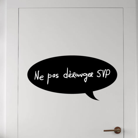 Sticker ardoise tableau noir - stickers muraux adhésif effaçable - BULLES - 30x15cm (1/3)