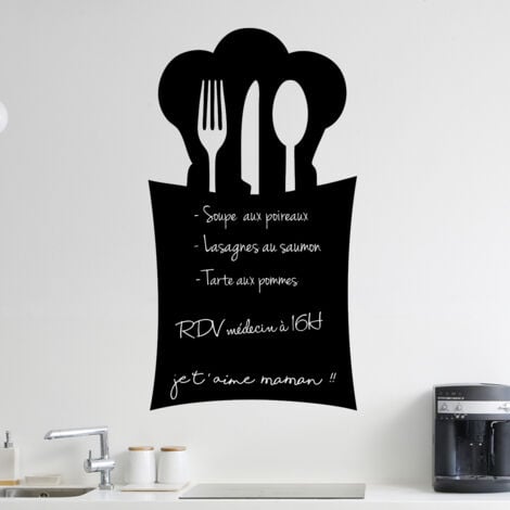 Sticker Ardoise Tableau Noir - Stickers Muraux Adhésif Effaçable - POUR
