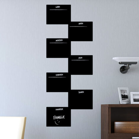 Sticker ardoise tableau noir - stickers muraux adhésif effaçable - MA FUTURE SEMAINE - 55x35cm (1/4)