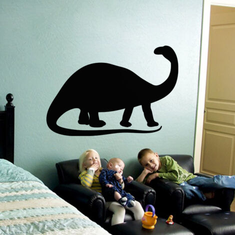 Sticker ardoise tableau noir - stickers muraux adhésif effaçable - SILHOUETTE DINOSAURE - 15x20cm (1/3)