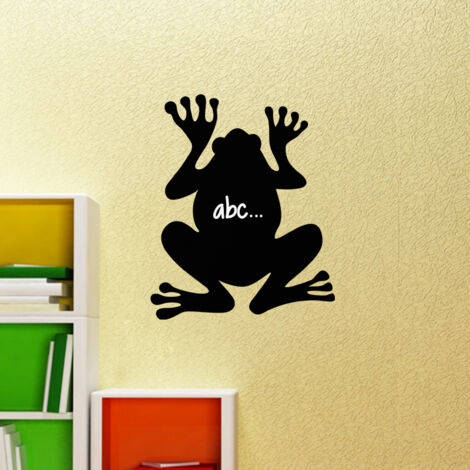 Sticker ardoise tableau noir - stickers muraux adhésif effaçable - SILHOUETTE GRENOUILLE - 20x15cm (1/3)