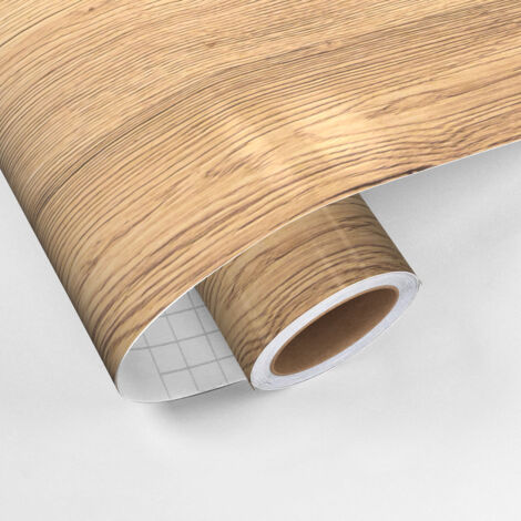 Rouleau vinyle adhésif lavable 60x100cm – Motif bois d'Alaska – Pour meubles et décorations intérieures – Application facile