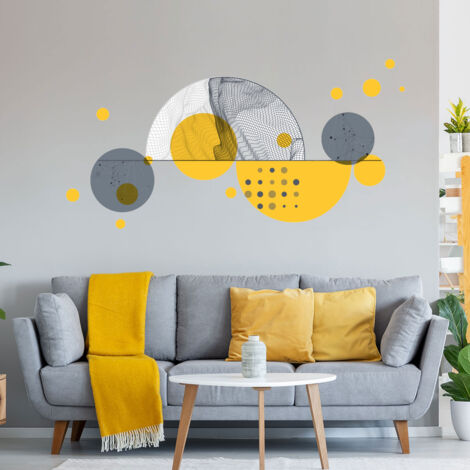Papier peint intissé pré-encollé fresques géantes - FRESQUE DE COMPOSITION GÉOMÉTRIQUE ABSTRAITE - 180x90cm (1/4)
