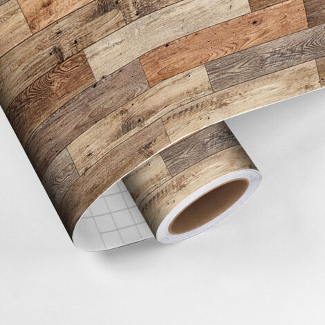 Revêtement sticker sol - PARQUET BOIS DU COLORADO - Rouleau adhésif Protection Anti-dérapant - 60x100cm