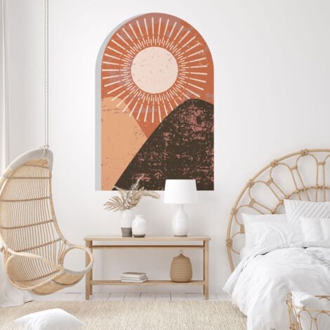 Papier peint intissé pré-encollé fresques géantes - ARCHE MONTAGNES ENSOLEILLÉES - 90x60cm (1/4)