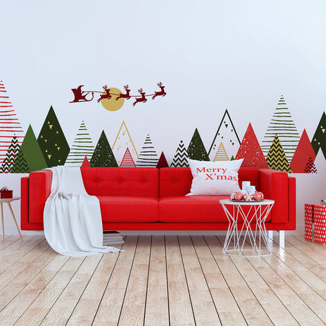 Stickers scandinave montagnes de Noël 100 x 170 cm (1/5)