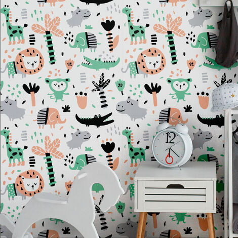 Sticker effet papier peint - ANIMAUX EXOTIQUES - 30x30cm (1/5)