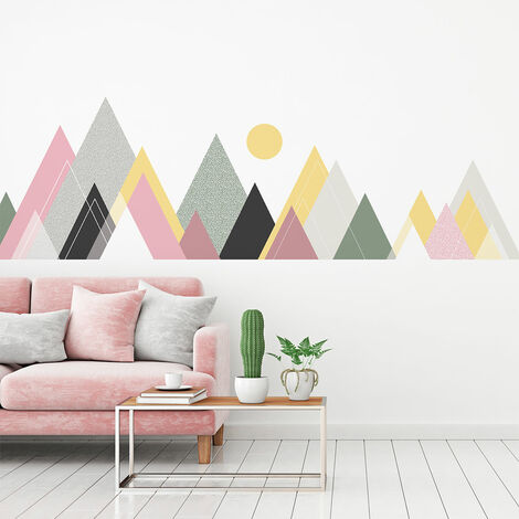 Stickers muraux - Décoration chambre salon - Autocollant Sticker mural géant montagnes scandinaves VOGIA - 60x90cm (1/5)