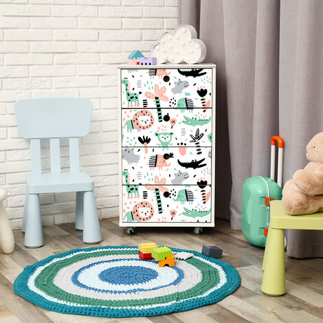 Sticker meuble enfant animaux et les palmiers 40 x 60 cm (1/5)