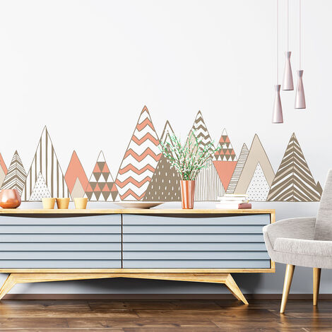 Stickers muraux - Décoration chambre salon - Autocollant Sticker mural géant montagnes scandinaves RONCADOR - 50x75cm (1/5)