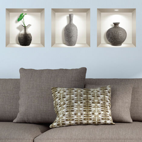 Stickers effet 3D vases décoratifs 40 x 120 cm (1/5)