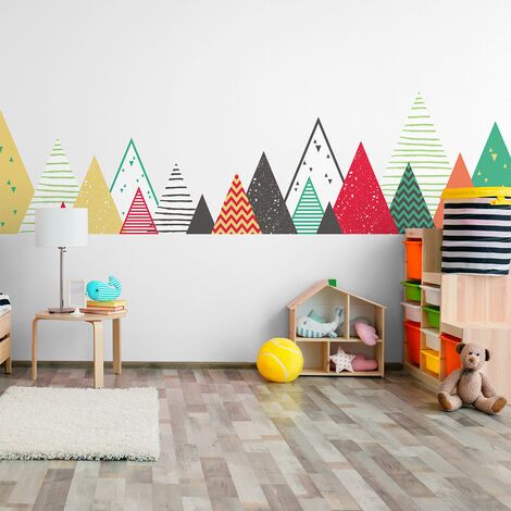 Stickers enfant montagnes scandinaves leonika 120 x 200 cm