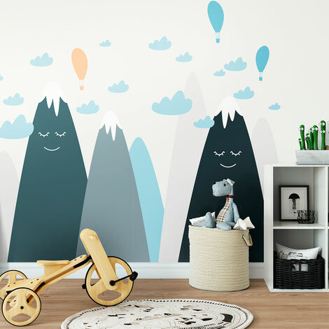Stickers enfant montagnes scandinaves juliska 40 x 60 cm (1/5)